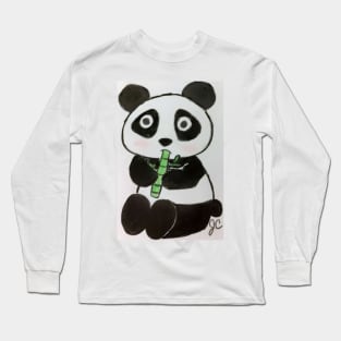 Snack time for Panda Long Sleeve T-Shirt